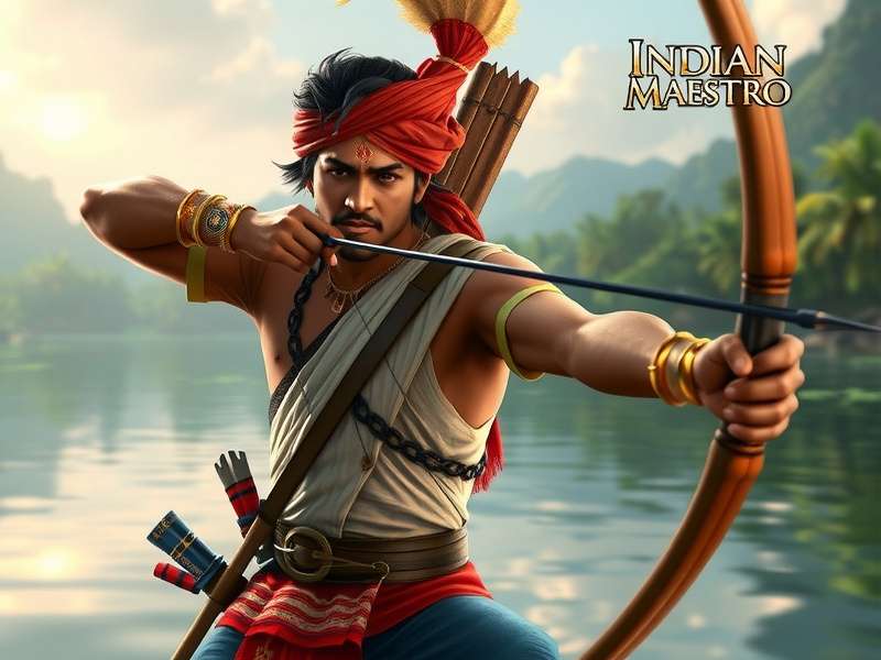 Indian Archery Maestro Official Cover Art - Traditional Indian Archery Warrior
